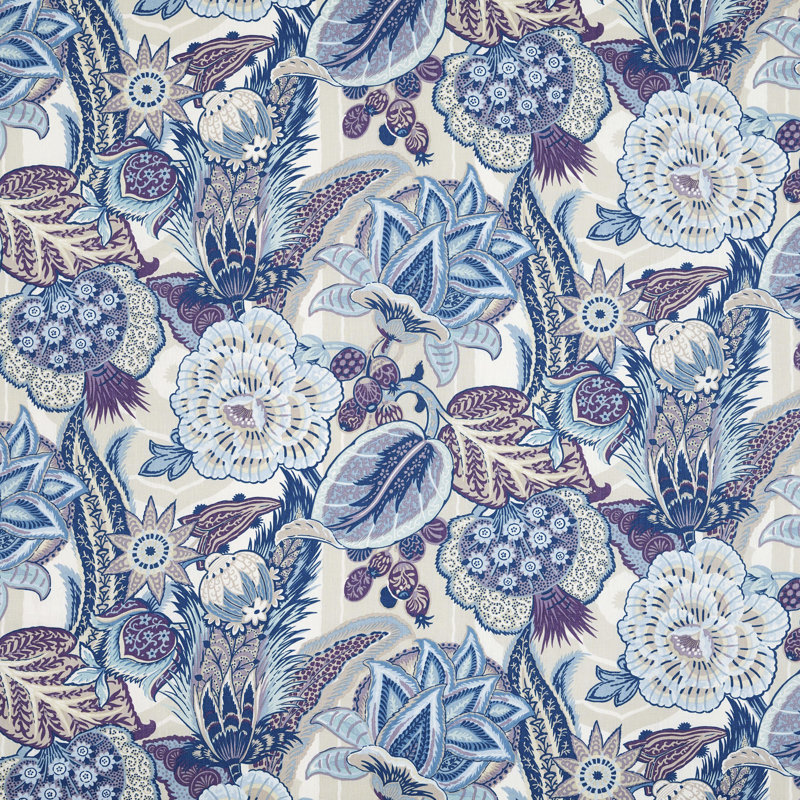 Schumacher Zanzibar Linen Print Fabric Perigold